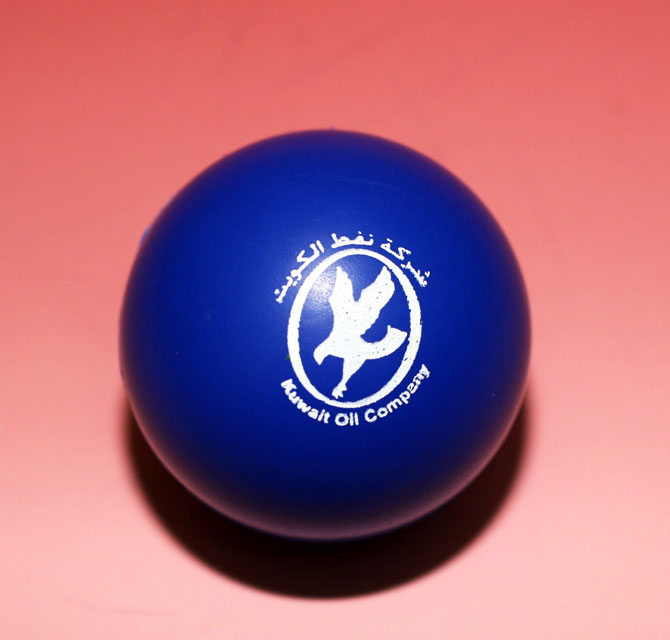 Customized  Blue Color Silk Screen Printed Stress Balls